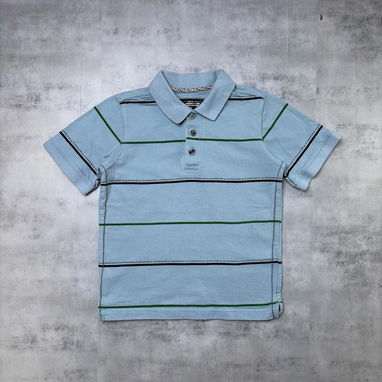 Quiksilver Y2K Light Blue Quilsilver Grunge Surf Polo Shirt Size XXS / US 00 / IT 34 - 1 Thumbnail
