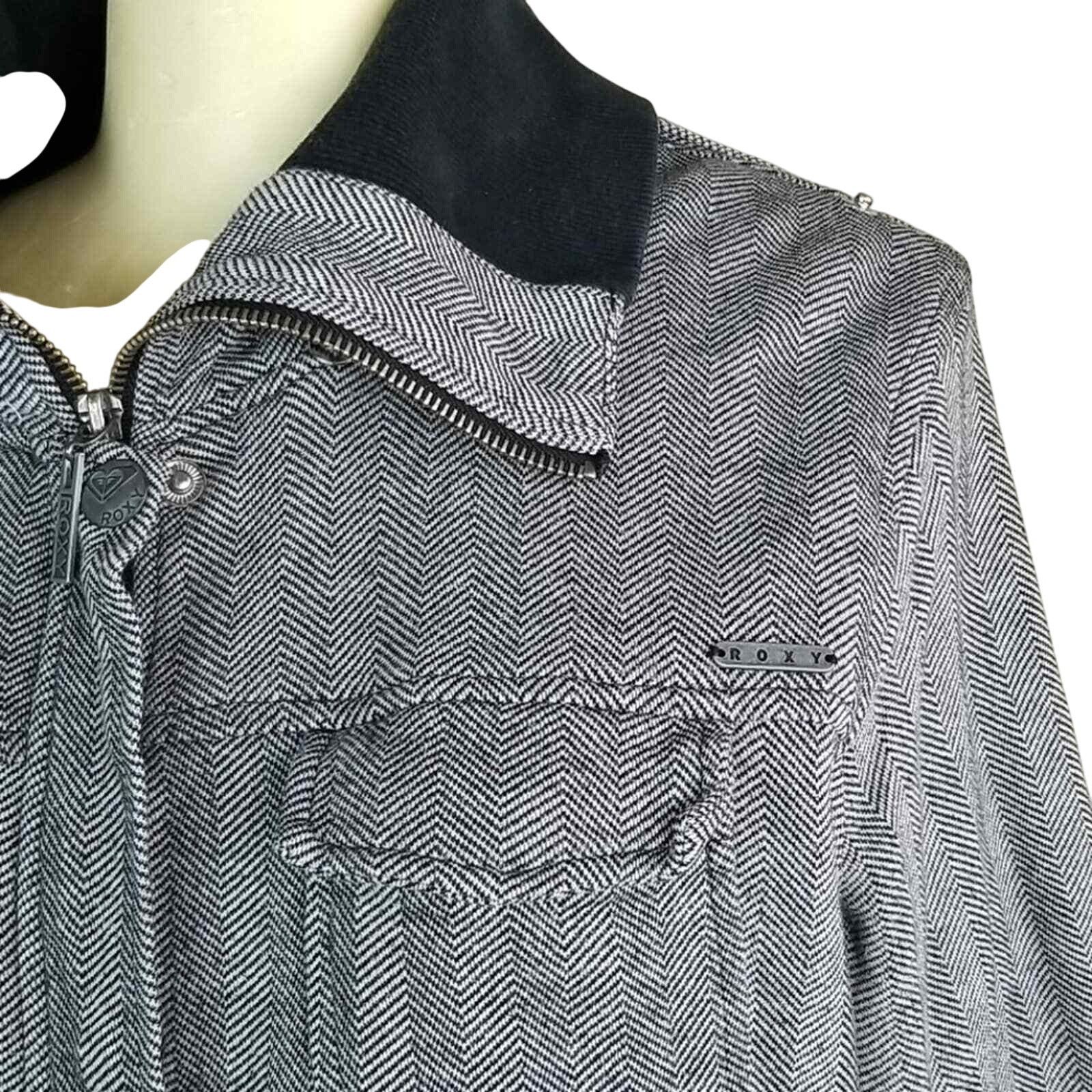 Roxanne Assoulin Roxy Utility Jacket Women L Gray Y2K Full Zip Structured Size L / US 10 / IT 46 - 2 Thumbnail