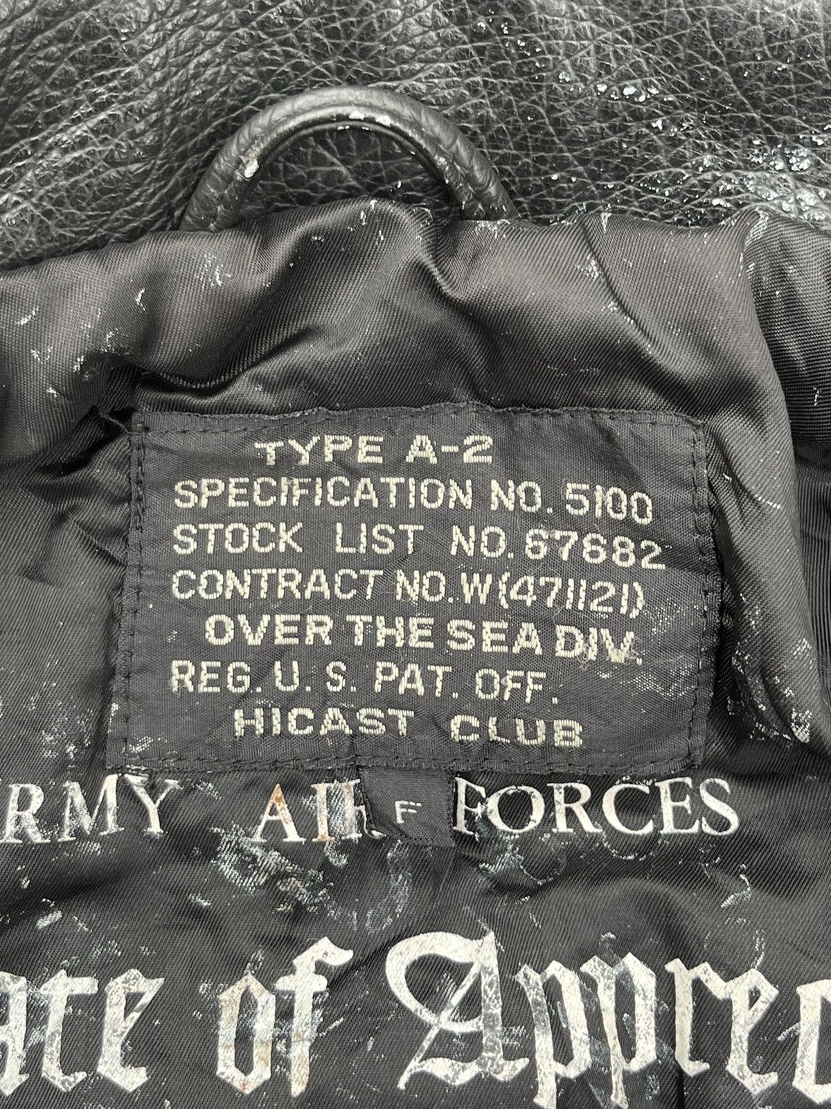 Vintage VINTAGE 1987 ARMY AIR FORCE BOMBER LEATHER JACKET Size US M / EU 48-50 / 2 - 7 Thumbnail