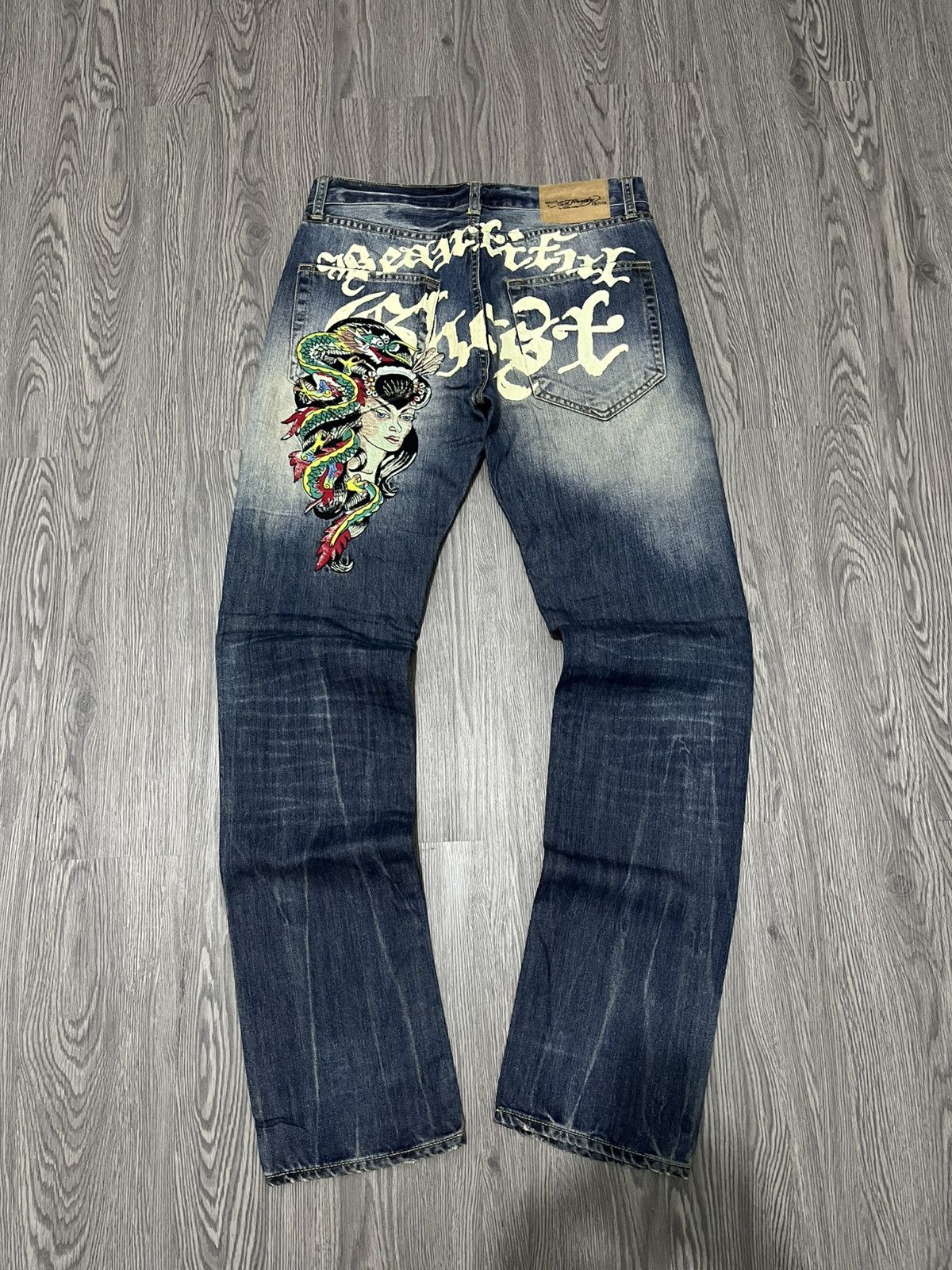 Ed Hardy 💀Y2k Ed Hardy by Christian Audigier Jeans💀 Size US 30 / EU 46 - 1 Thumbnail