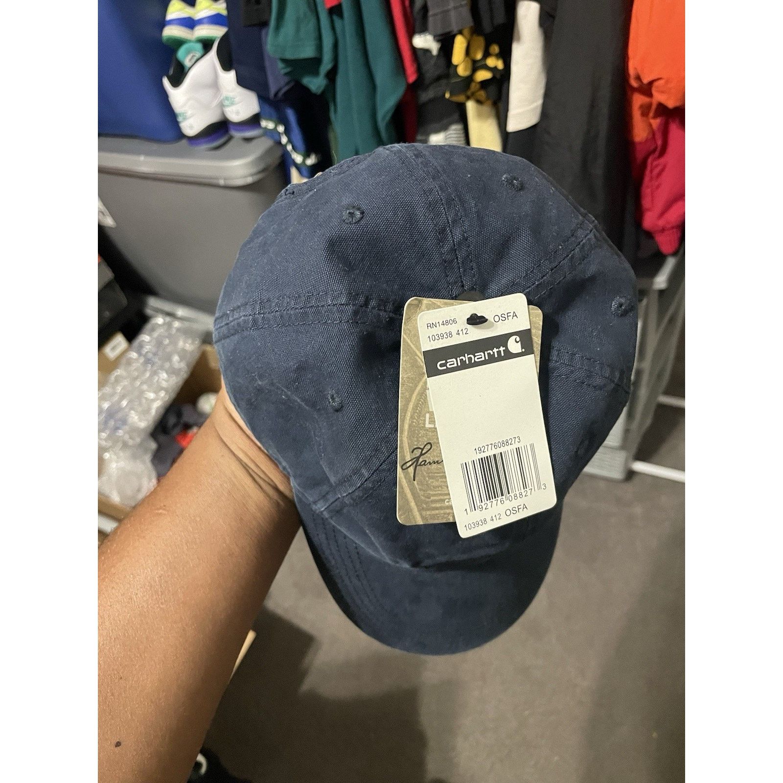 Carhartt NWT Carhartt Cap Hat Adult Adjustable faded navy Size ONE SIZE - 3 Thumbnail
