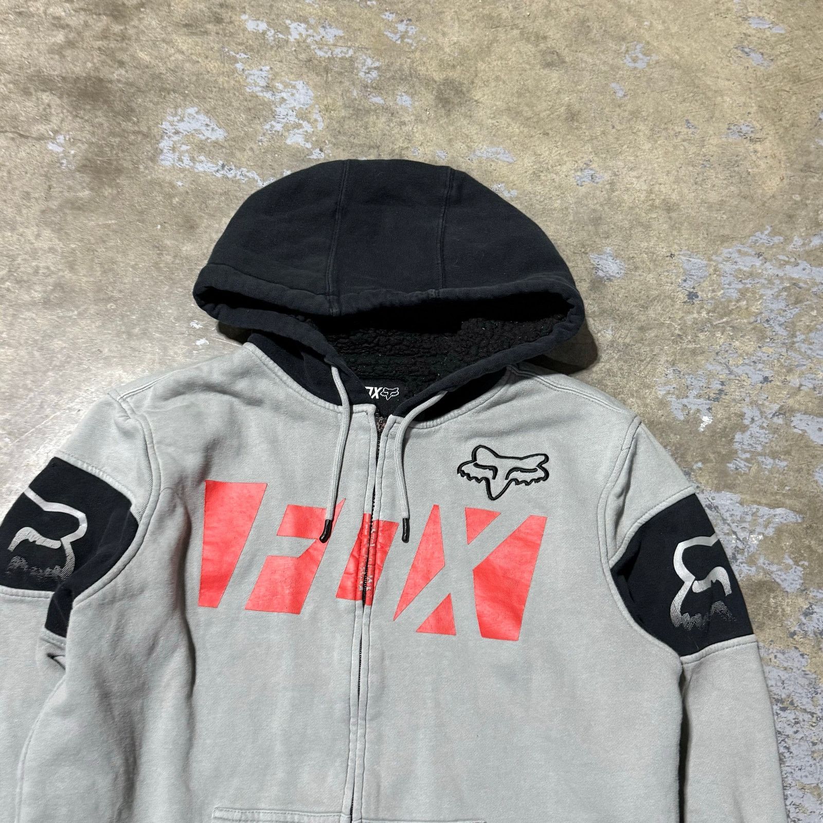 Fox Racing Y2K Fox Racing Sherpa Lined Zip Up Hoodie M Size US M / EU 48-50 / 2 - 2 Thumbnail