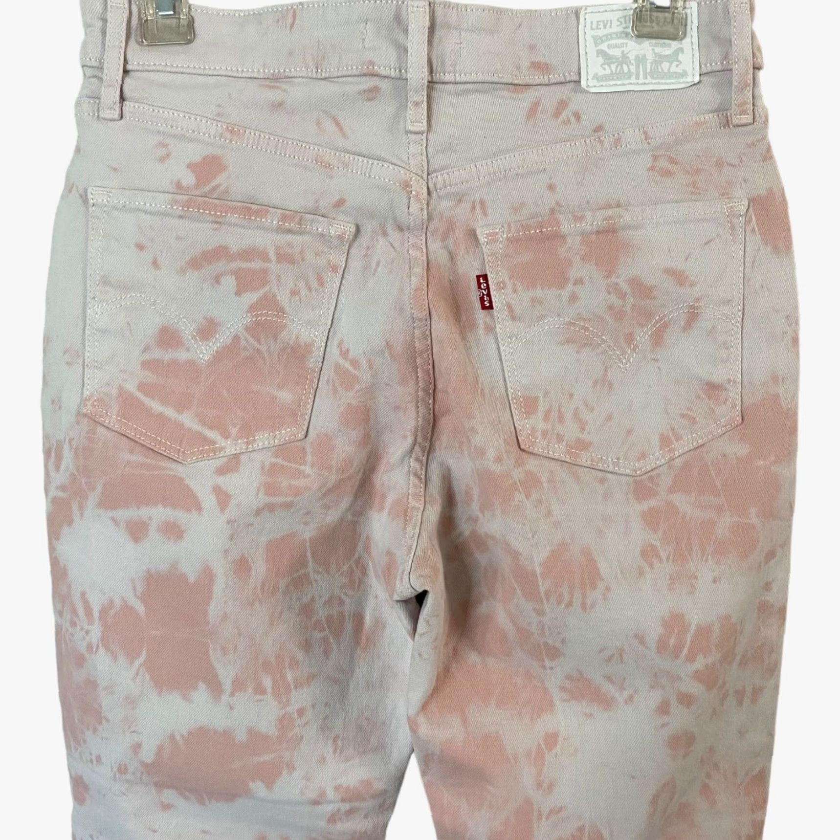 Levi's Levi's Jeans Women's 30 721 High-Rise Skinny Ankle White Pink Tie-Dye Denim Stretch 5-Pocket Zip Fly Size 30" / US 8 / IT 44 - 6 Thumbnail