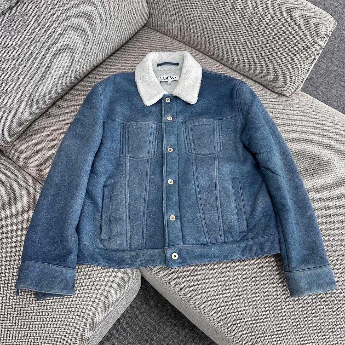 Loewe Loewe Blue Shearling Jacket 2024 Size US L / EU 52-54 / 3 - 1 Thumbnail