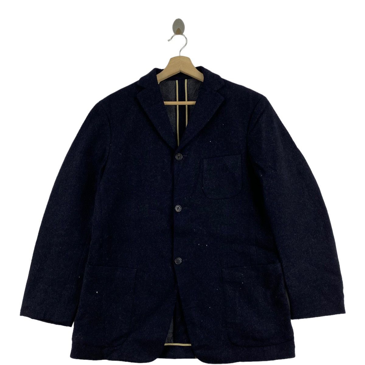 Japanese Brand SHIPS Japanese Brand Heavy Wool Black Coat Jacket Size US XL / EU 56 / 4 - 1 Thumbnail