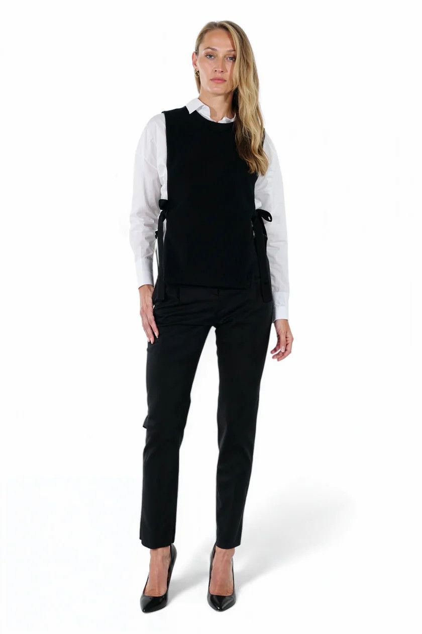Valentino o1y0326 Sleeveless Sweater in Black Size M / US 6-8 / IT 42-44 - 2 Thumbnail