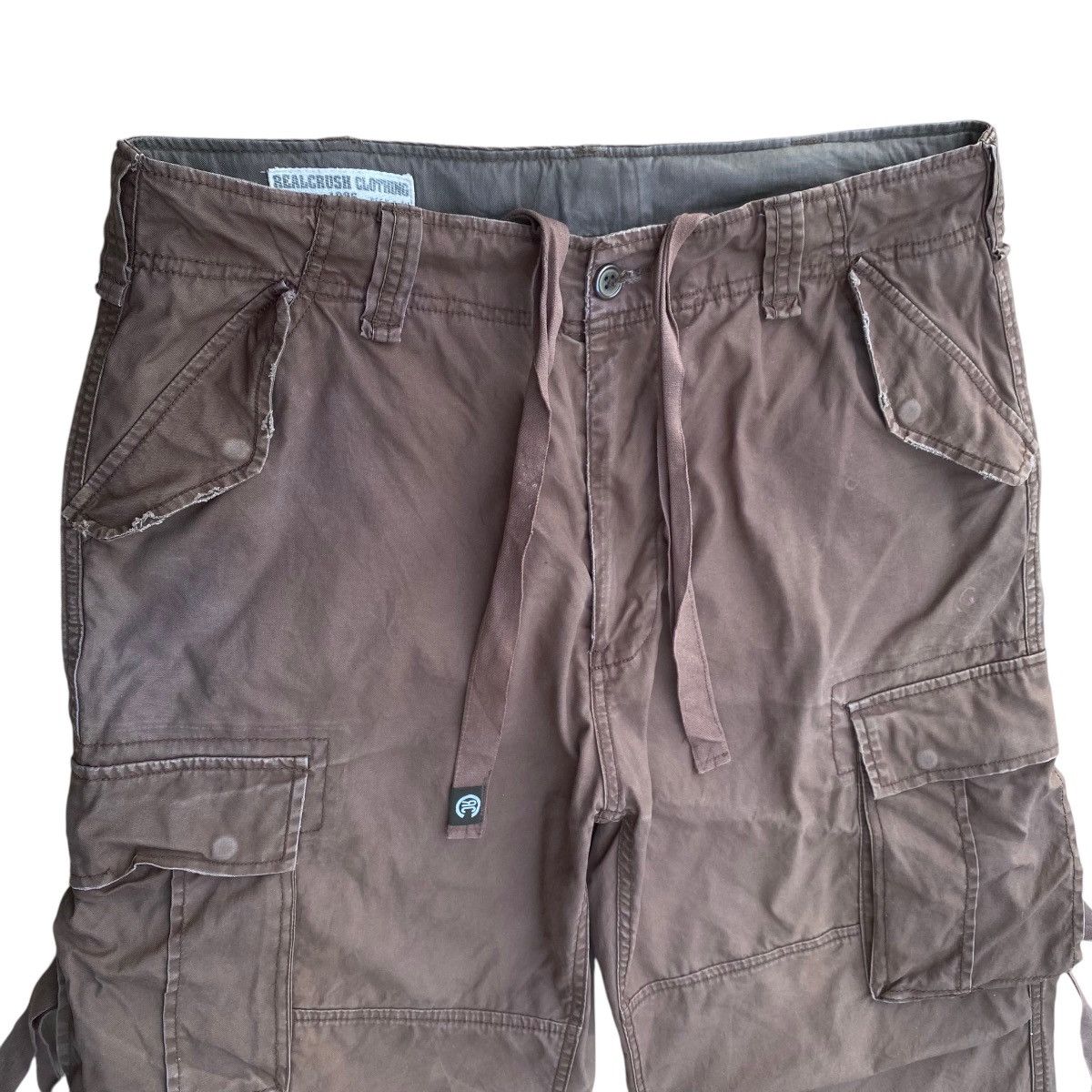 If Six Was Nine × Japanese Brand RealCrush Tactical Baggy Double Knee Bondage Cargo Pants Size US 35 - 7 Thumbnail