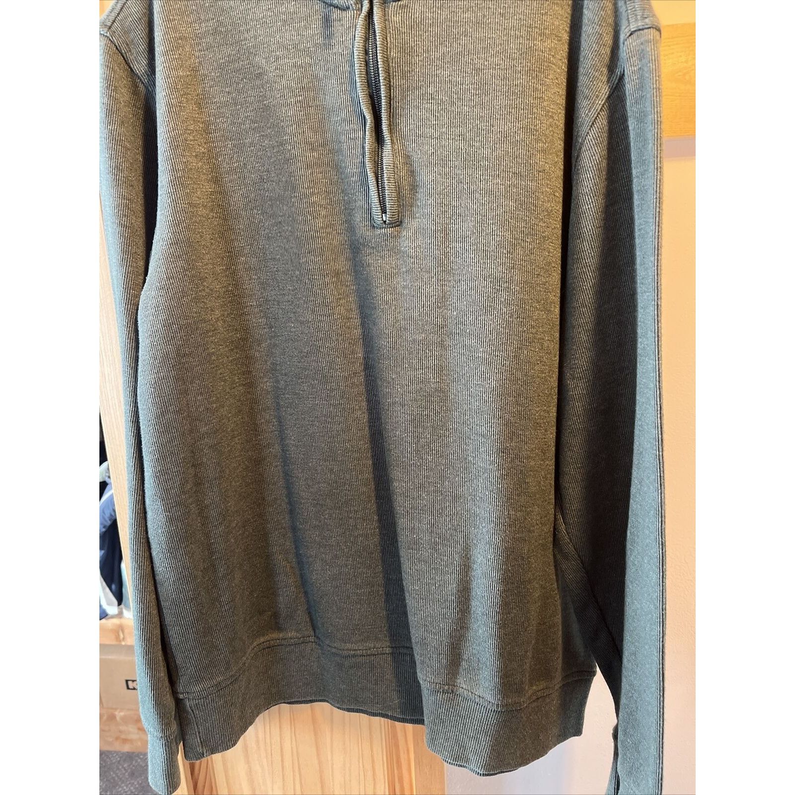 Van Heusen Van Heusen Men’s M Green LS 1/4 Zip Cotton Blend Sweater Size US M / EU 48-50 / 2 - 6 Thumbnail