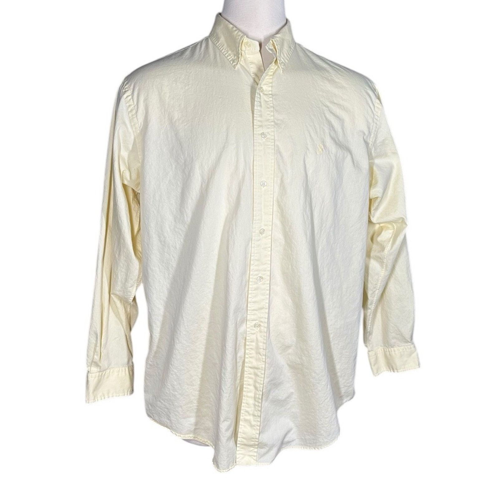 Ralph Lauren Ralph Lauren Yellow Button Up Long Sleeve Shirt Pony XL Size US XL / EU 56 / 4 - 1 Thumbnail