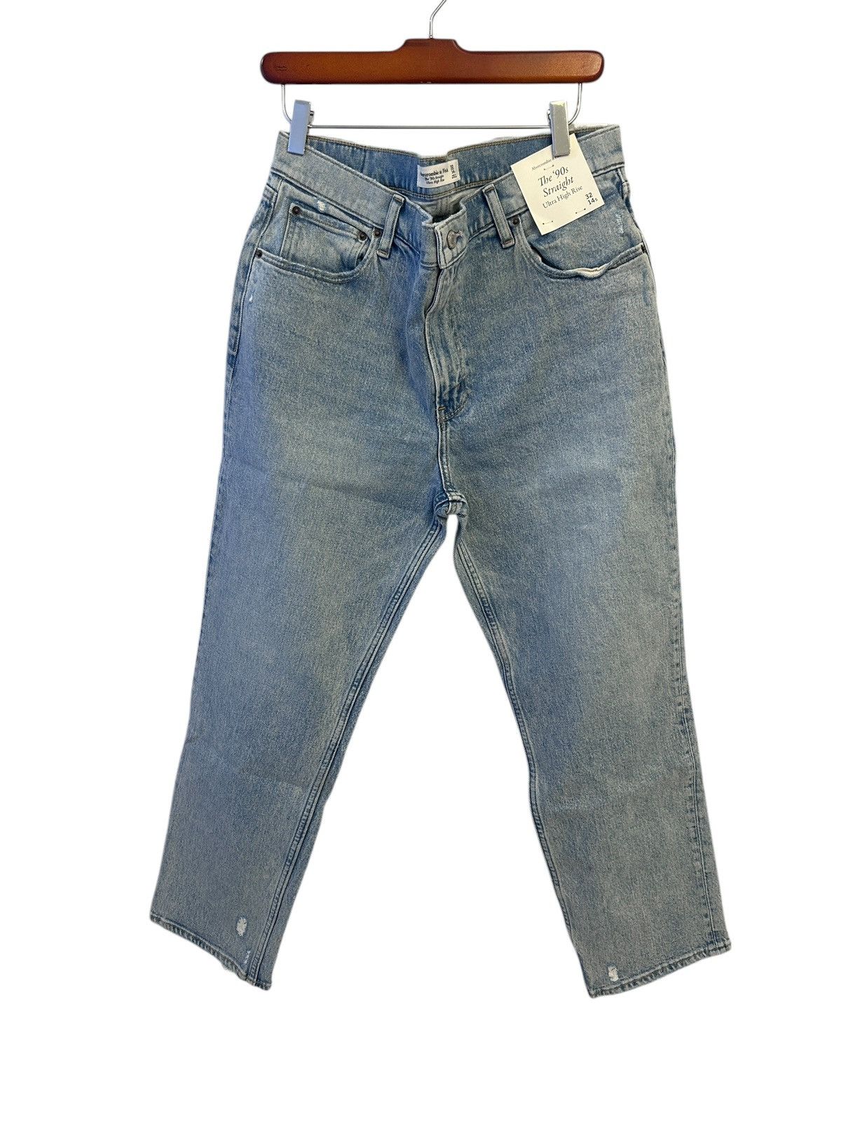 Abercrombie & Fitch Abercrombie & Fitch Ultra High Rise Straight Jean 32 Short Size 36" / US 14 / IT 50 - 9 Thumbnail