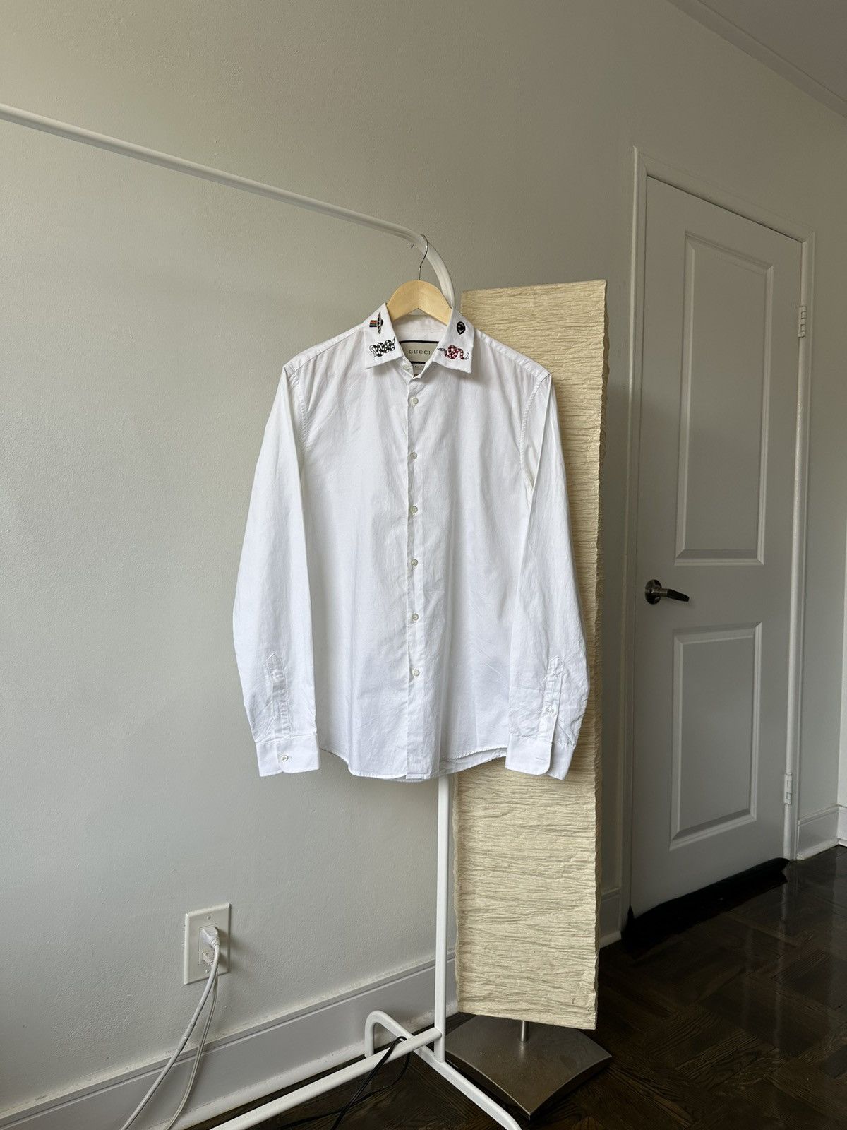 Gucci Gucci Duke Collar Embroidery Long Sleeve Button Down Shirt Size US M / EU 48-50 / 2 - 1 Thumbnail