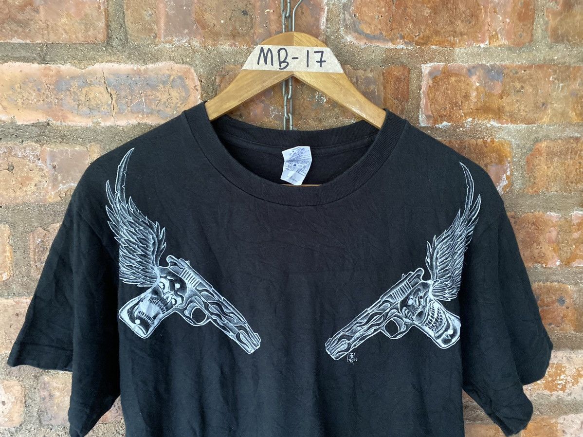 Tornado Mart 🔥2009 Skull Guns Tattoo fire flame art tee Size US M / EU 48-50 / 2 - 3 Thumbnail