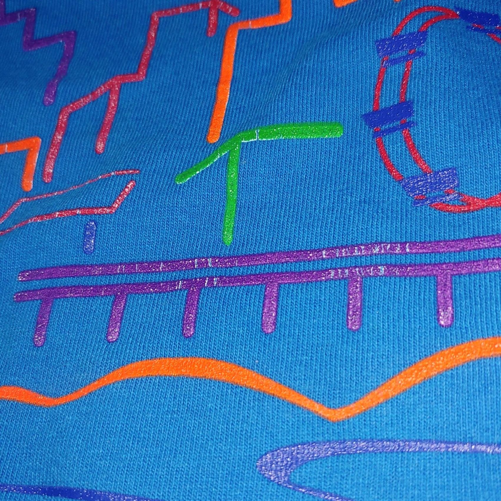 Vintage Caesars Atlantic City Casino Shirt Men XXL Turquoise Geometric 1990s Vintage Caesars Atlantic City Shirt Mens 2XL Geometric Casino T-Shirt Vintage 90s Size US XXL / EU 58 / 5 - 7 Thumbnail