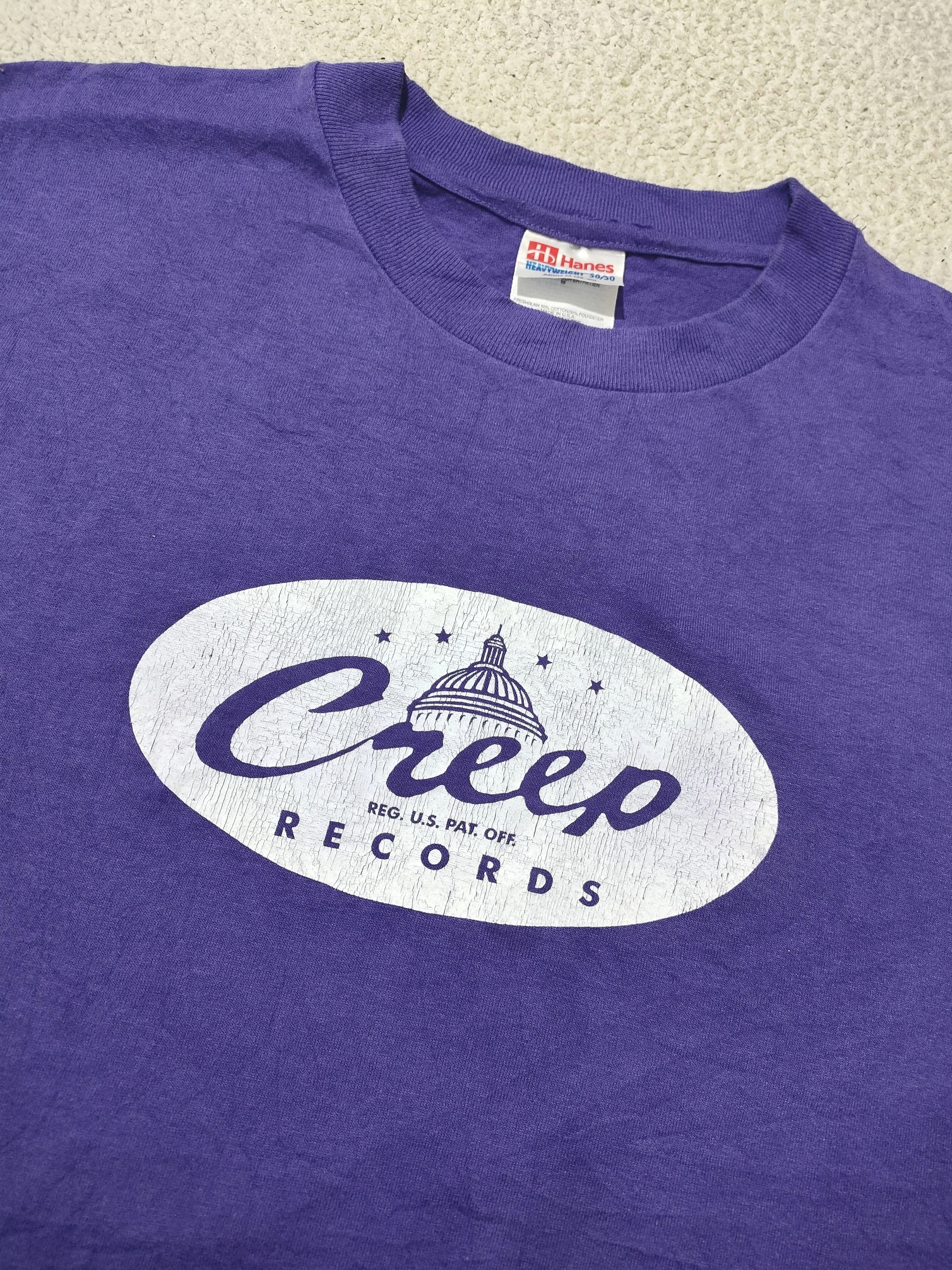 Band Tees 90s RADIOHEAD "CREEP" CAPITOL RECORDS Vintage Band Tee Size US M / EU 48-50 / 2 - 2 Thumbnail