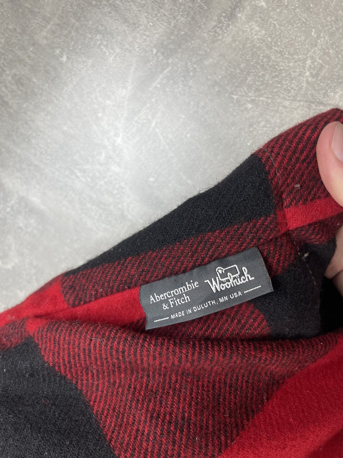 Vintage × Woolrich Woolen Mills Woolrich x Abercrombie & Fitch Buffalo Plaid Wool Tote Bag Size ONE SIZE - 7 Thumbnail