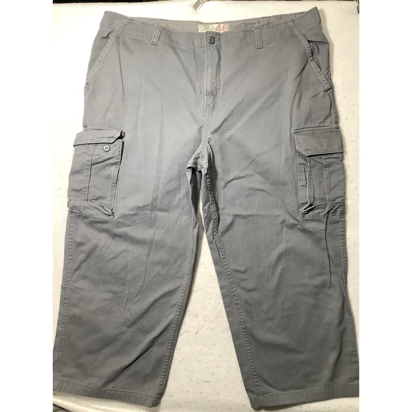 Vintage G.H. Bass & Co. Cargo Pants 45 X 28 Gray Mens Utility Hiking Terrain Work Pants Size US 44 / EU 60 - 2 Thumbnail