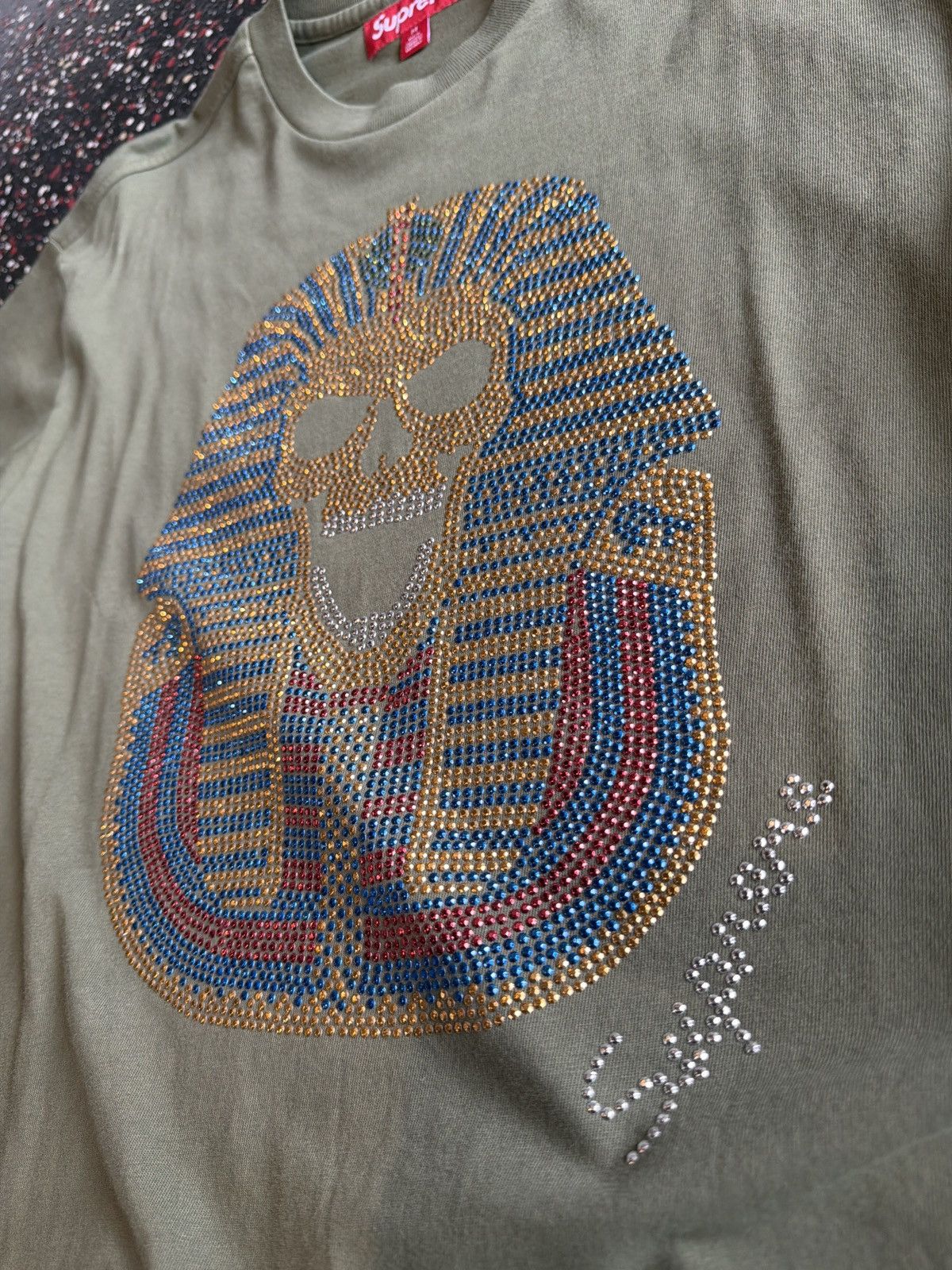 Supreme Supreme King Tut Rhinestone Tee Size US M / EU 48-50 / 2 - 3 Thumbnail