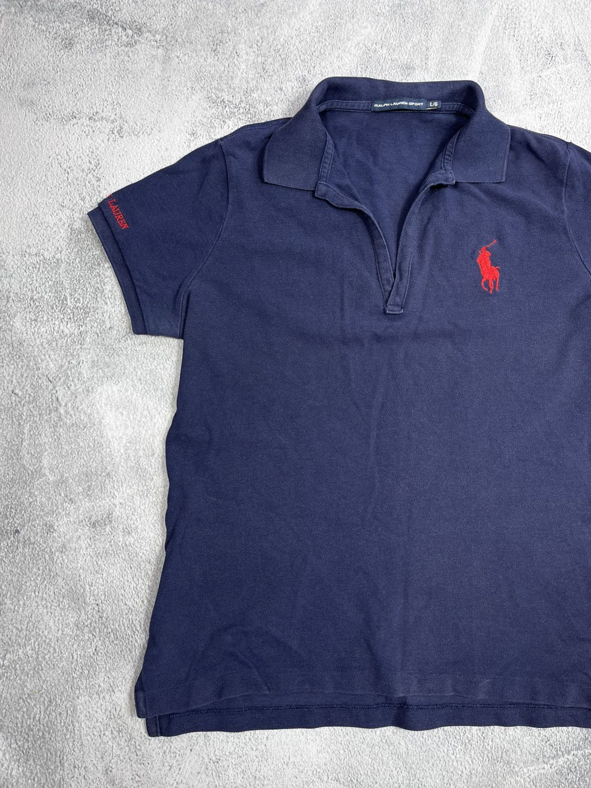 Ralph Lauren Sport × Vintage Vintage Y2K Ralph Lauren Sport v neck big logo polo size L Size L / US 10 / IT 46 - 2 Thumbnail