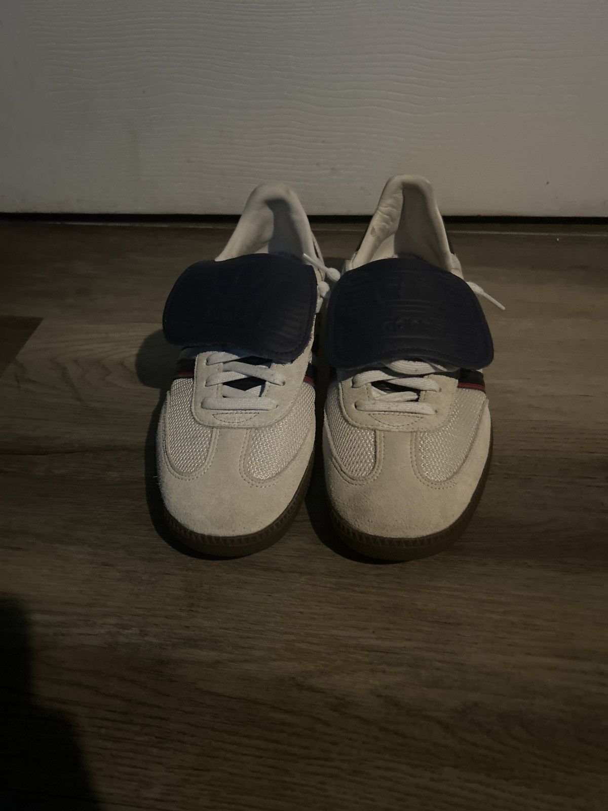 Adidas Adida Samba Lt • Crystal White Dark Blue Size US 12.5 / EU 45-46 - 3 Thumbnail