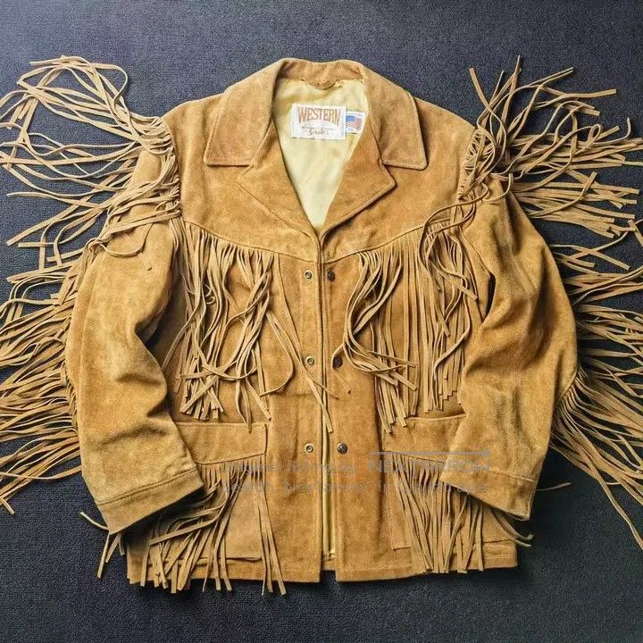 Schott Schott Suede western cowboy fringed leather jacket Size US XS / EU 42 / 0 - 1 Thumbnail