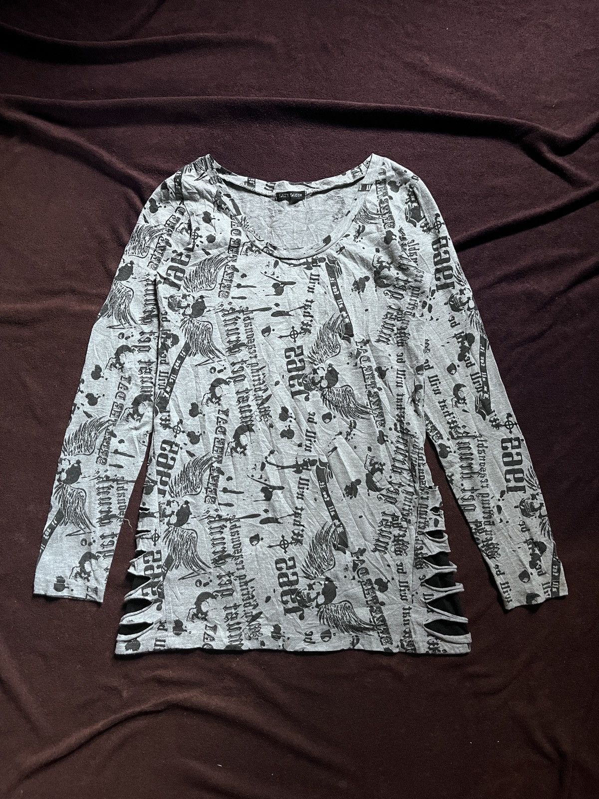 Japanese Brand Lazy Daisy Skulls poem Size US M / EU 48-50 / 2 - 1 Thumbnail
