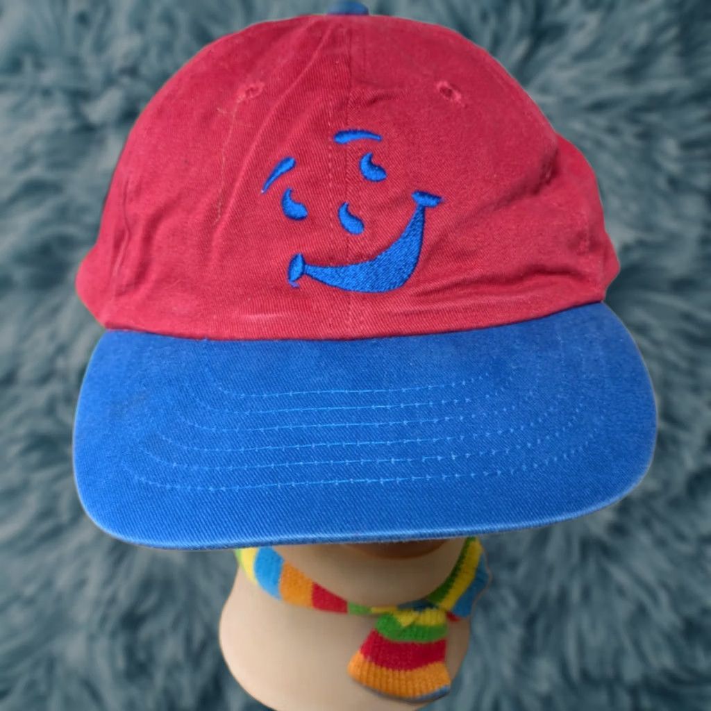 Vintage VTG Kool-Aid Hat Cap Adjustable Baseball Cap Men Red 100% Cotton Adjustable Strapback Mens Size ONE SIZE - 1 Thumbnail