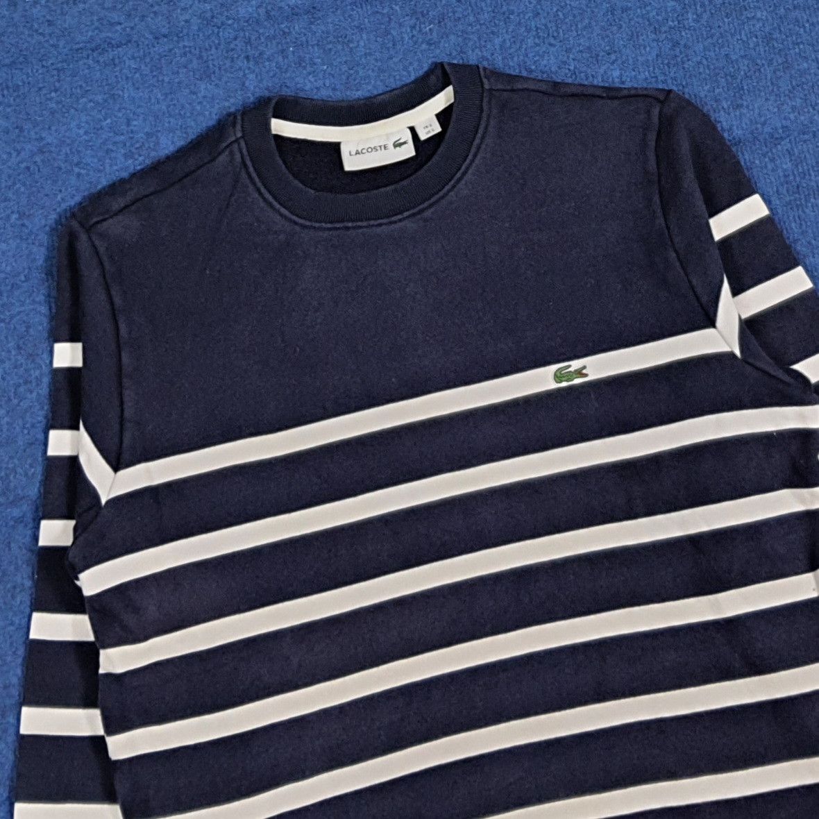 Lacoste Vintage Lacoste Designer Stripes Sweatshirt C282N2 Size US S / EU 44-46 / 1 - 2 Thumbnail
