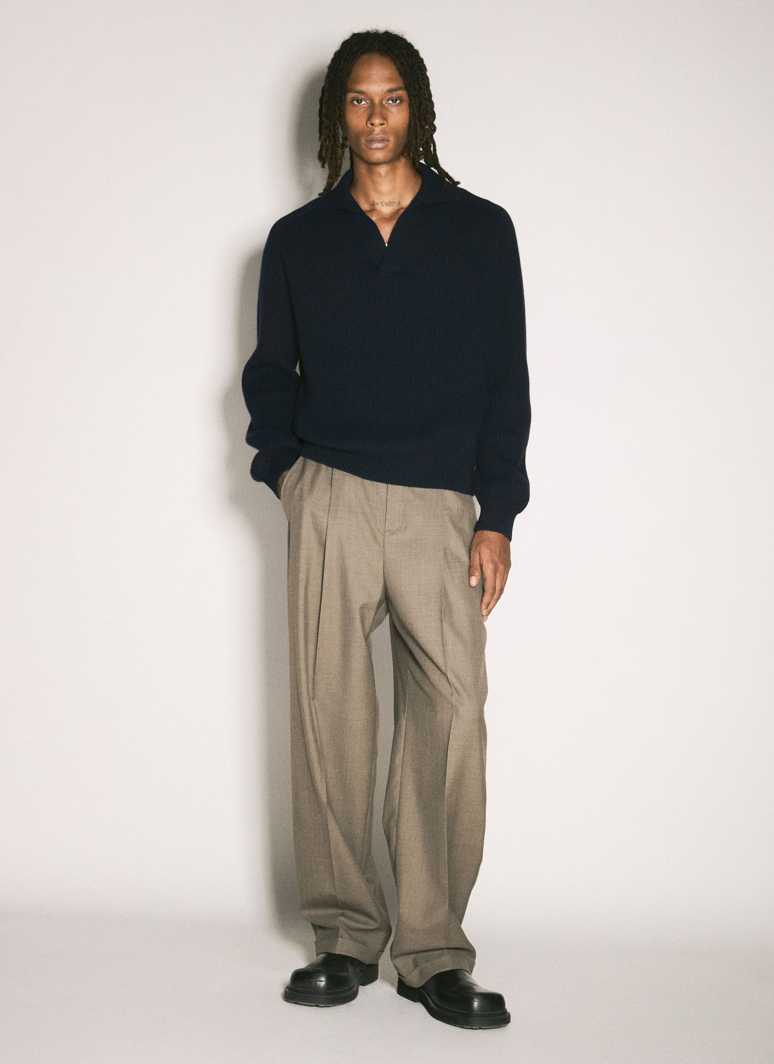Saint Laurent Paris o1s22i1n0425 Tailored Pant in Taupe Chine Size US 32 / EU 48 - 3 Thumbnail