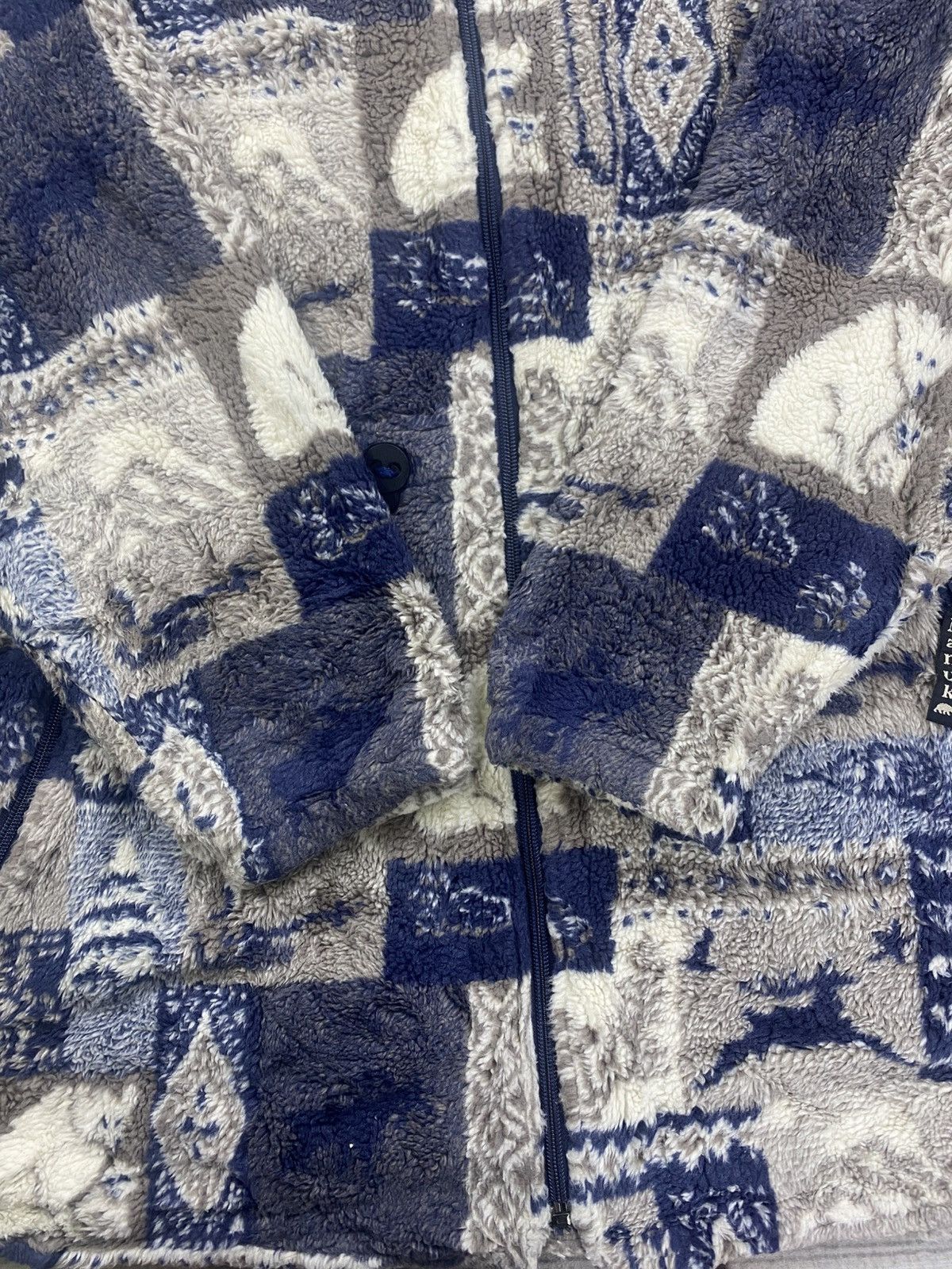 Vintage Vintage Nanuk Canadian Polar Bear Full Printed Sherpa Jacket Size US L / EU 52-54 / 3 - 8 Thumbnail
