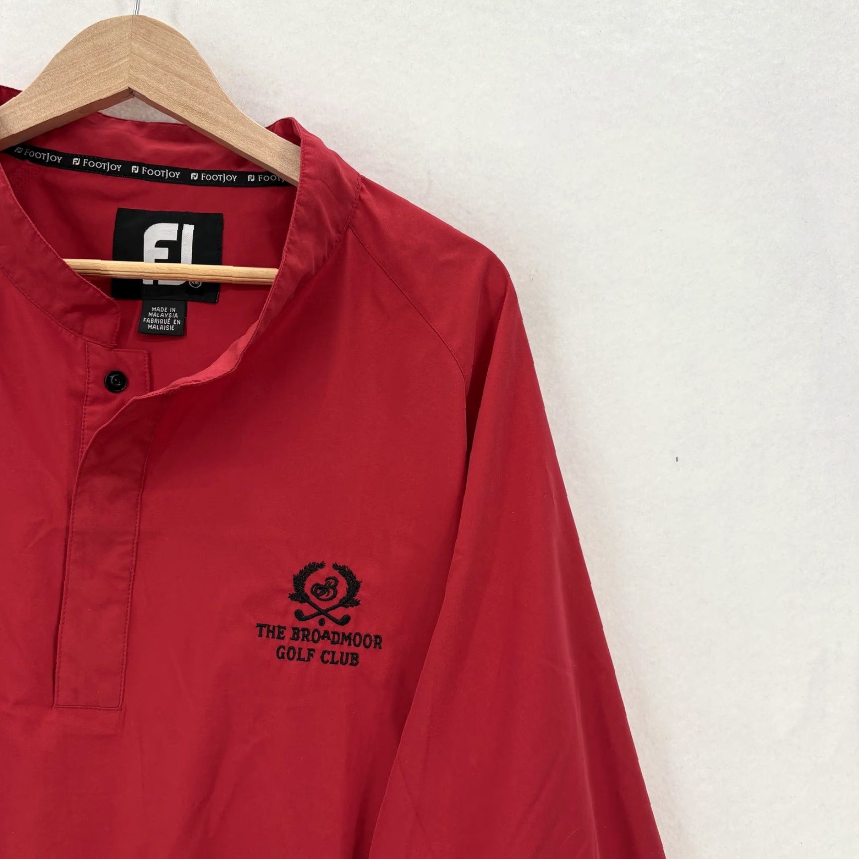 Footjoy FootJoy Jacket Mens 2XL Red Pullover Windbreaker Golf "The Broadmoor" Travel Size US XXL / EU 58 / 5 - 2 Thumbnail