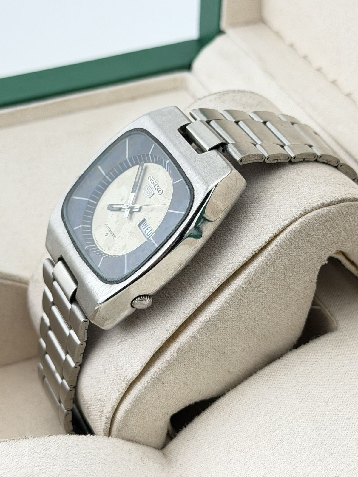 Seiko Seiko 5 automatic watch gray dial vintage mens watch Size 36 - 5 Thumbnail