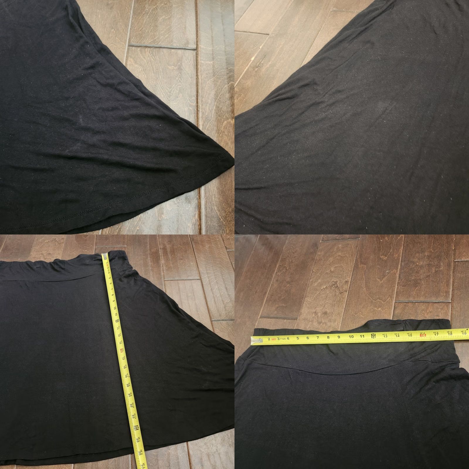 Avenue Avenue Black Pull On Skirt Womens 14/16 Stretch Rayon Spandex Casual Size 36" / US 14 / IT 50 - 8 Thumbnail