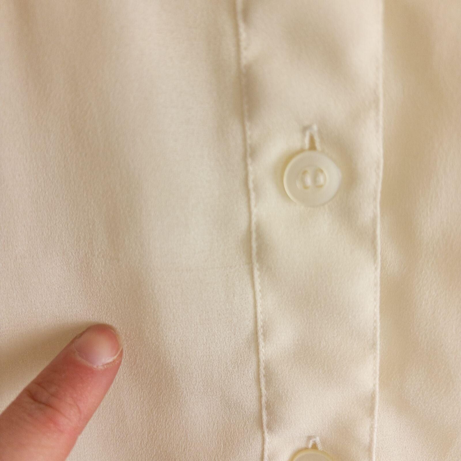 Other Lloyd Williams Vintage Ivory Solid Blouse Womens 8 Medium Size M / US 6-8 / IT 42-44 - 7 Thumbnail