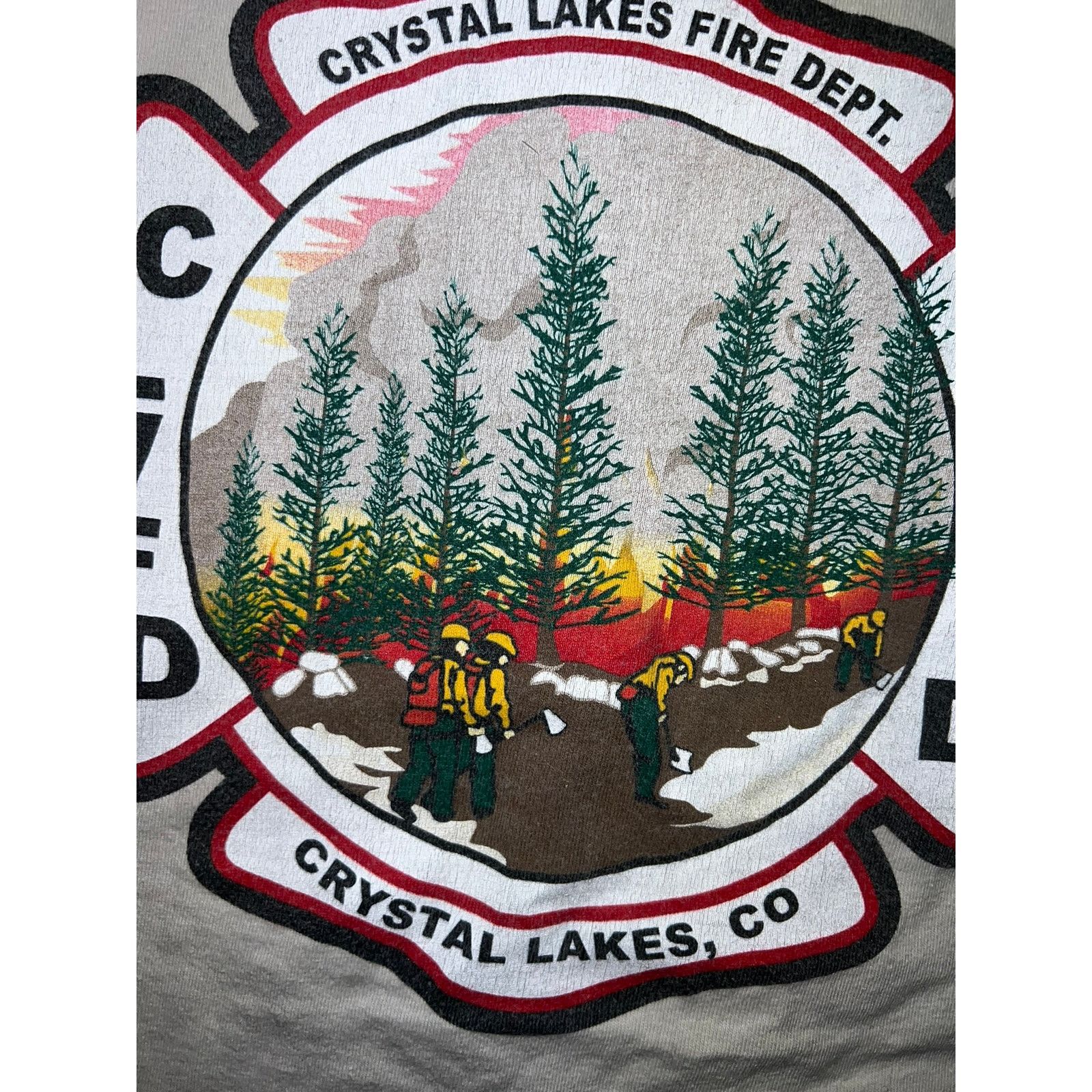 Hanes Crystal Lake Fire Dept Shirt CLVFD Colorado Firefighter L Size US L / EU 52-54 / 3 - 7 Thumbnail