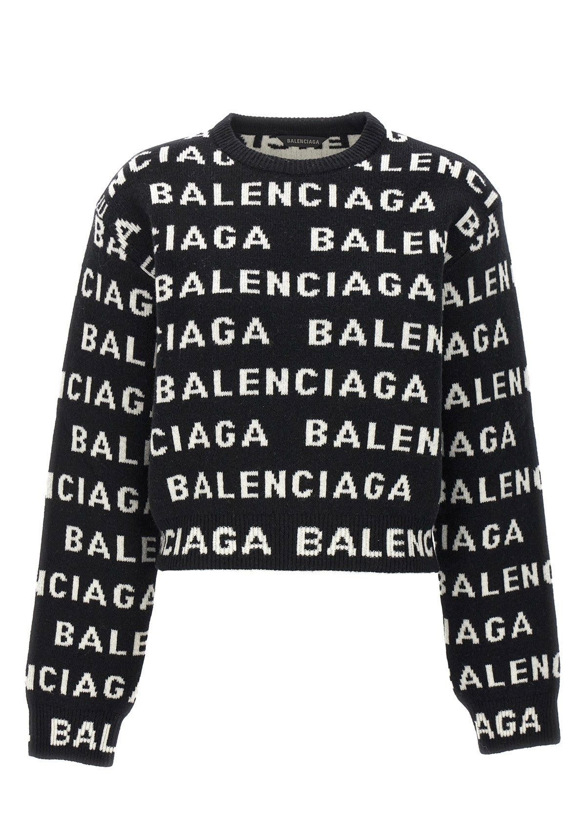 Balenciaga BALENCIAGA LOGO WOOL SWEATER SIZE S Size ONE SIZE - 1 Thumbnail
