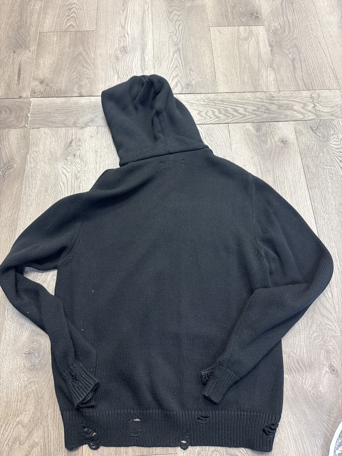 Amiri Amiri knit hooded sweatshirt black with white Size US L / EU 52-54 / 3 - 2 Thumbnail