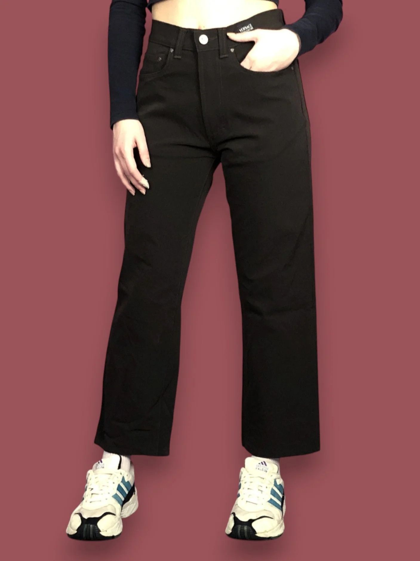 Versace Y2K Versace Jeans Couture Women's Straight Leg Pants - 29 Size 28" / US 6 / IT 42 - 2 Thumbnail