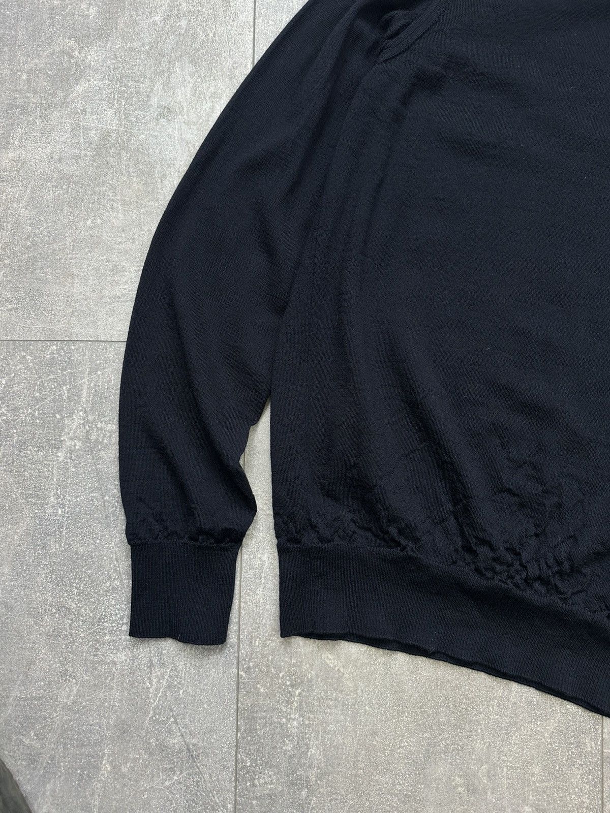 Emporio Armani Emporio Armani Dented Wool Sweater Small Logo Size US XL / EU 56 / 4 - 3 Thumbnail