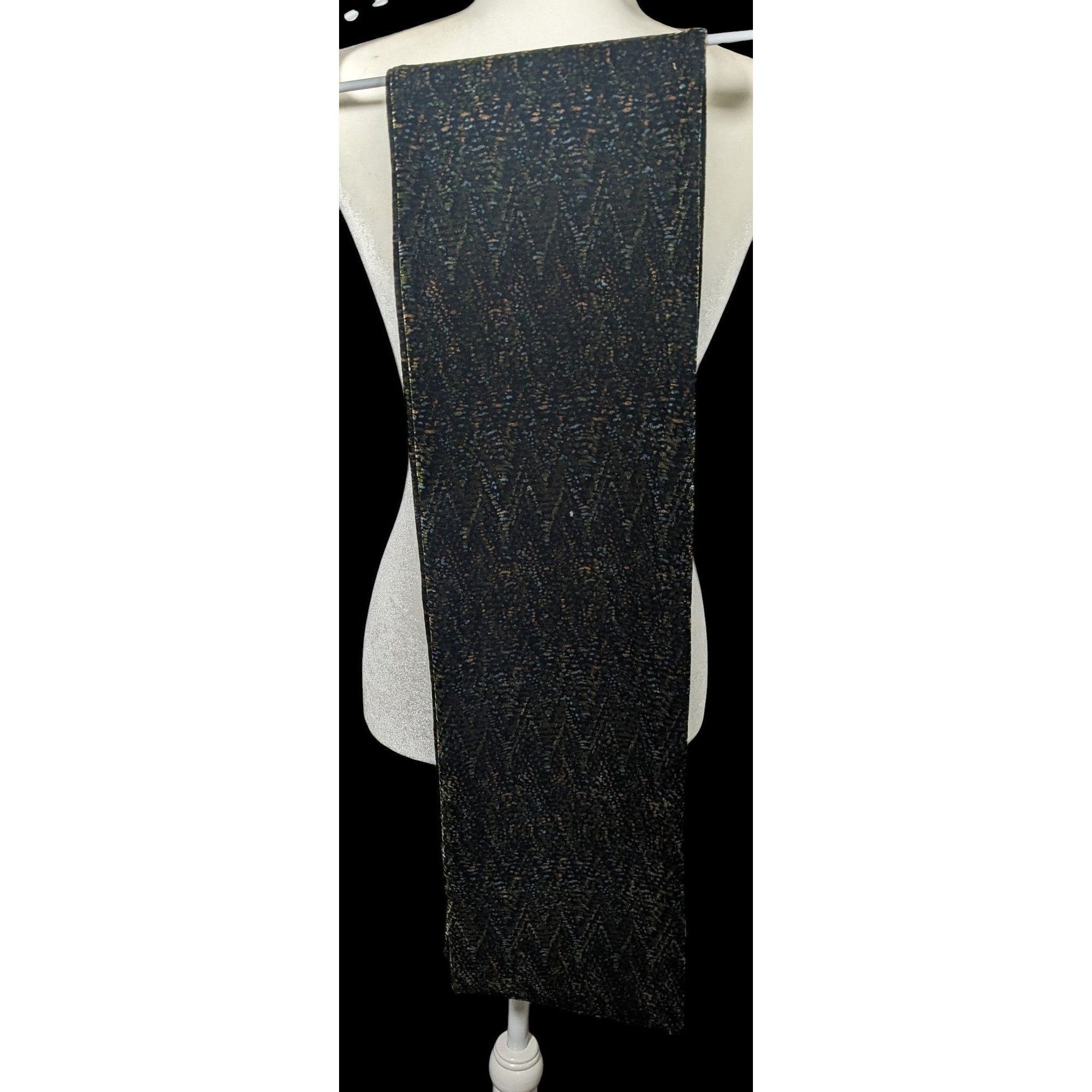 Other Black And Green Speckled Velvet-Like Scarf Size ONE SIZE - 1 Thumbnail