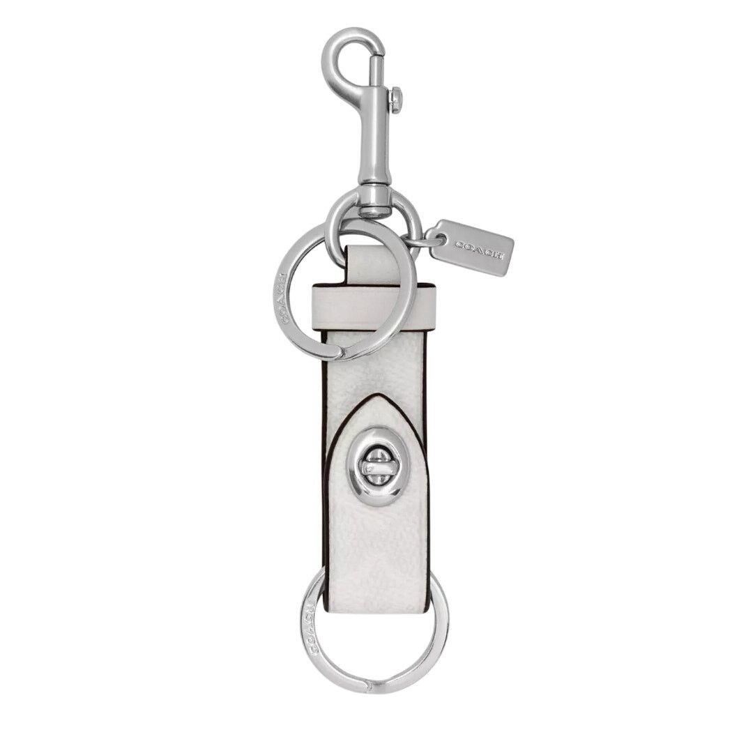 Coach Coach Trigger Snap Bag Charm In Signature Canvas in Chalk Size ONE SIZE - 1 Thumbnail