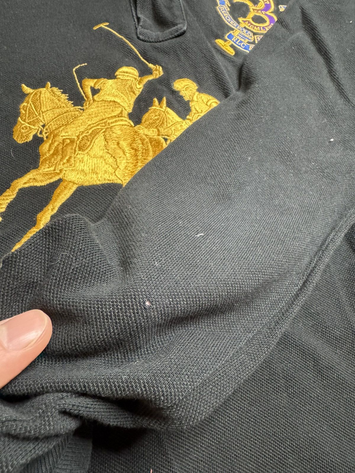 Polo Ralph Lauren Polo Ralph Lauren Big Logo Collar blak T-Shirt long sleeve Size L / US 10 / IT 46 - 8 Thumbnail