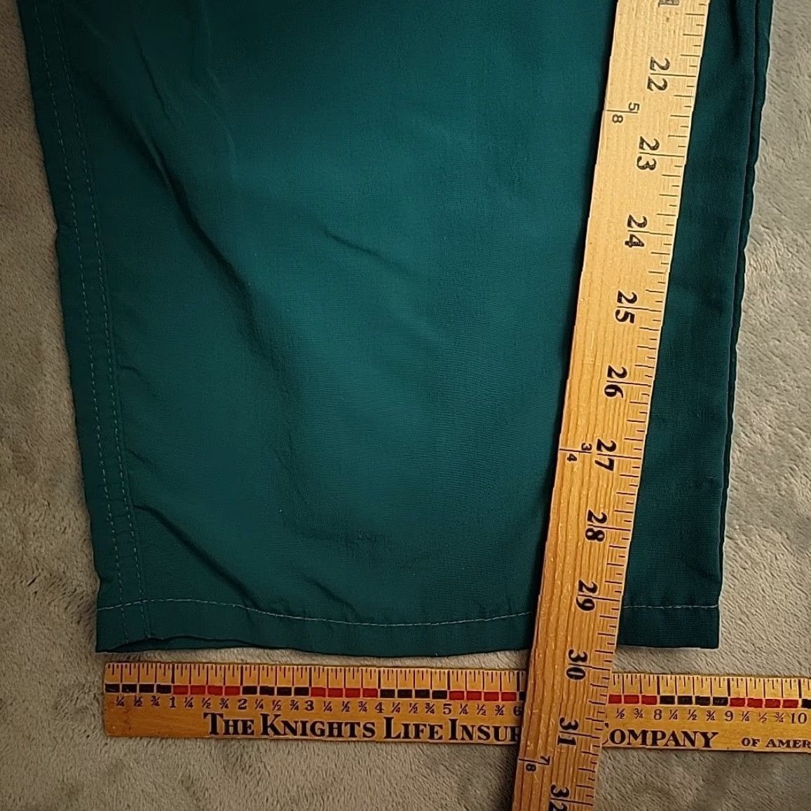 Lands' End VINTAGE Lands' End Track Pants Womens 20 Green Windbreaker Jogger Nylon 100% Elastic Drawstring USA Y2K Mens Womens Girls? Size 42" / US 20 - 8 Thumbnail