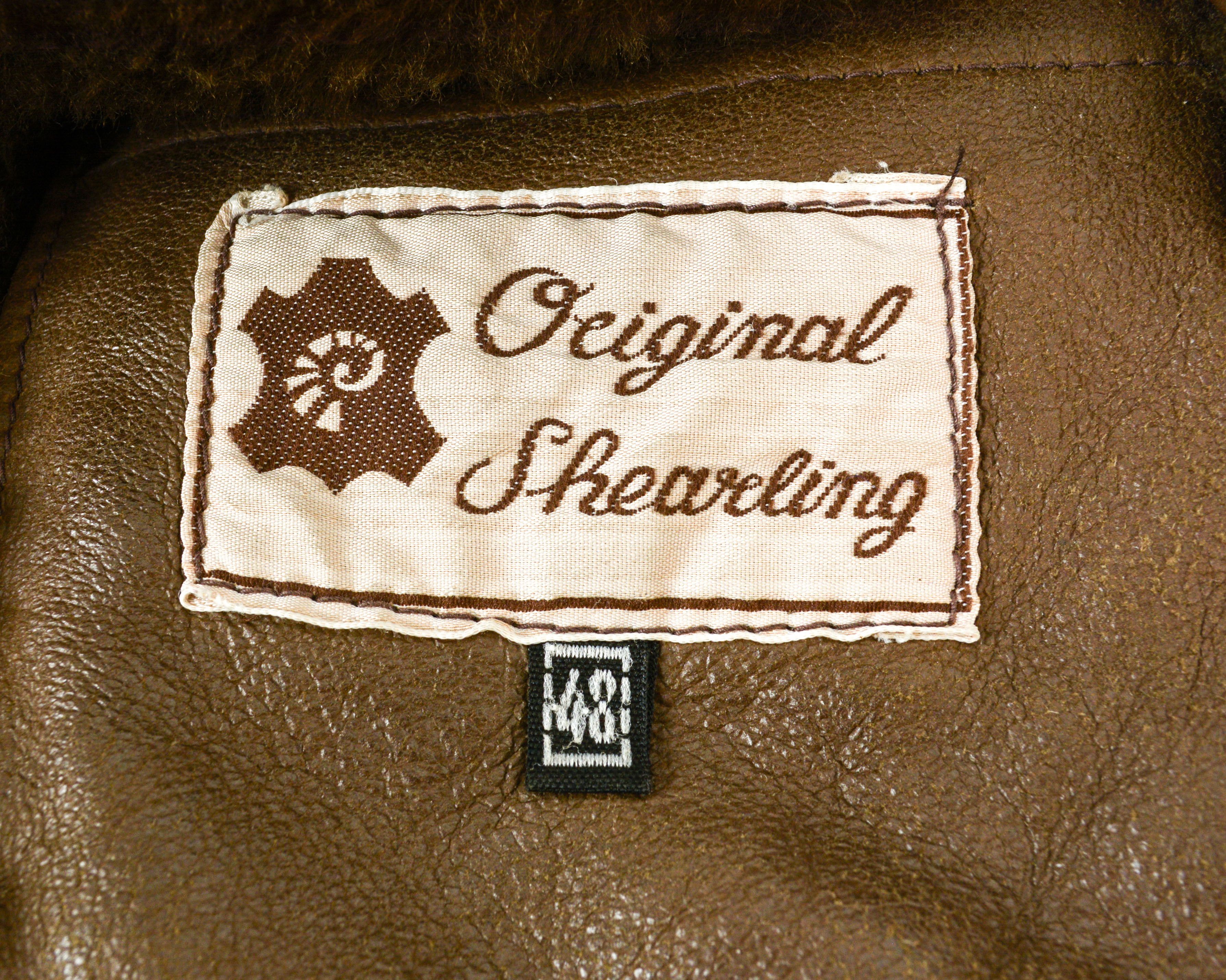 Shearling UK 38 US Sheepskin Leather Sherpa Coat Jacket EU48