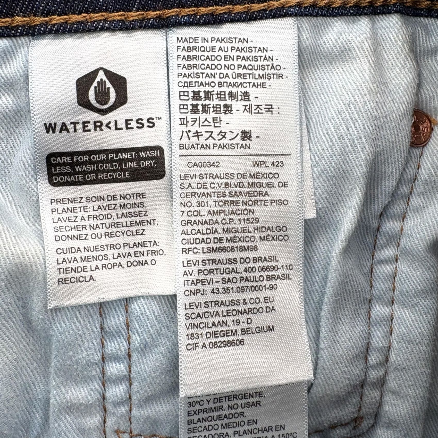 Levi's Levi's Premium 502 Jeans Mens 32x30 Blue Dark Wash Regular Tapered Stretch Denim Jeans Size US 32 / EU 48 - 5 Thumbnail