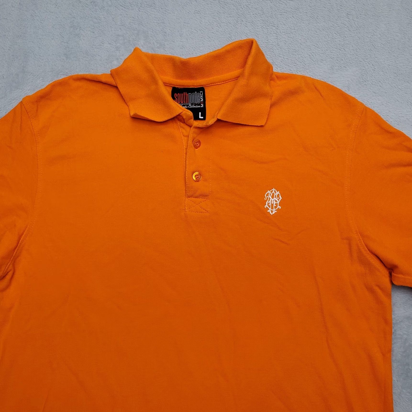 Southpole VINTAGE Southpole Shirt Mens L Orange 100% Cotton Polo Casual 90s Polo Shirt Mens Orange 90s Vintage Southpole Shirt Mens L Size US L / EU 52-54 / 3 - 2 Thumbnail