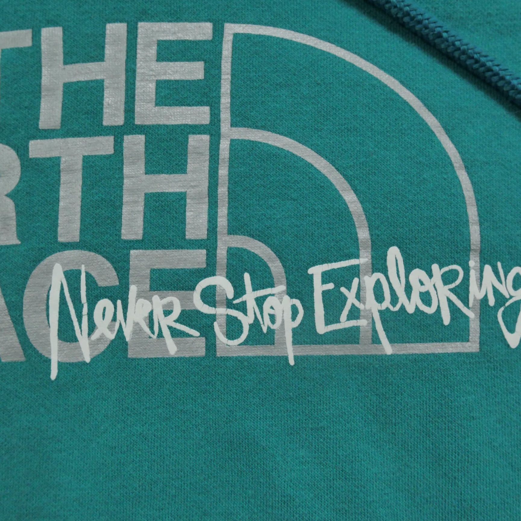 The North Face The North Face Hoodie Womens XS X Small Blue Teal Pullover Spell Out Logo Woman XS Hoodie Blue The North Face Pullover Logo 90s? Size XS / US 0-2 / IT 36-38 - 3 Thumbnail