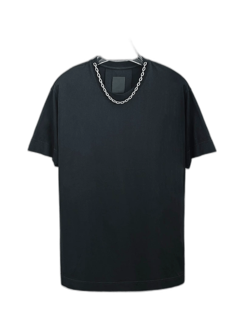 Givenchy Givenchy Black Short Sleeve T-Shirt with Chain Size US L / EU 52-54 / 3 - 1 Thumbnail