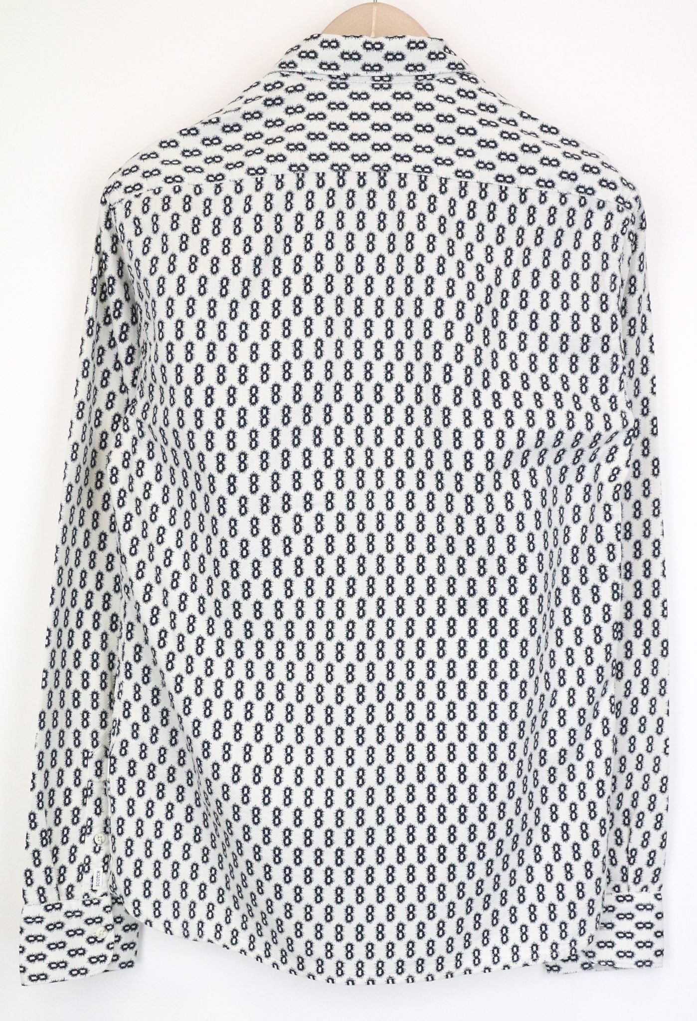 Scotch & Soda M Button-Down Navy Abstract Cotton Shirt 75874 Size US M / EU 48-50 / 2 - 2 Thumbnail
