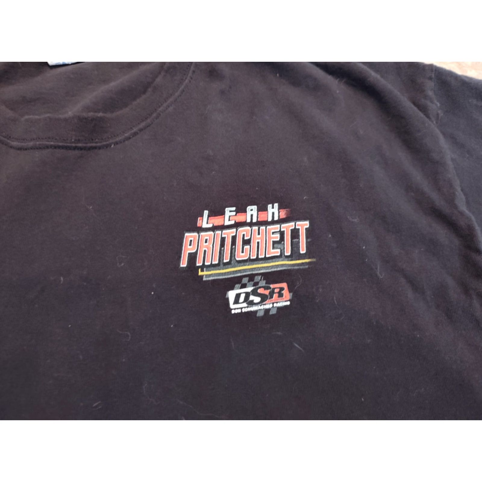 Gildan VINTAGE Leah Pritchett NHRA Drag Racing T-Shirt 2XL Unisex Adults Black Cotton Jersey Racing Logo Size US XXL / EU 58 / 5 - 3 Thumbnail