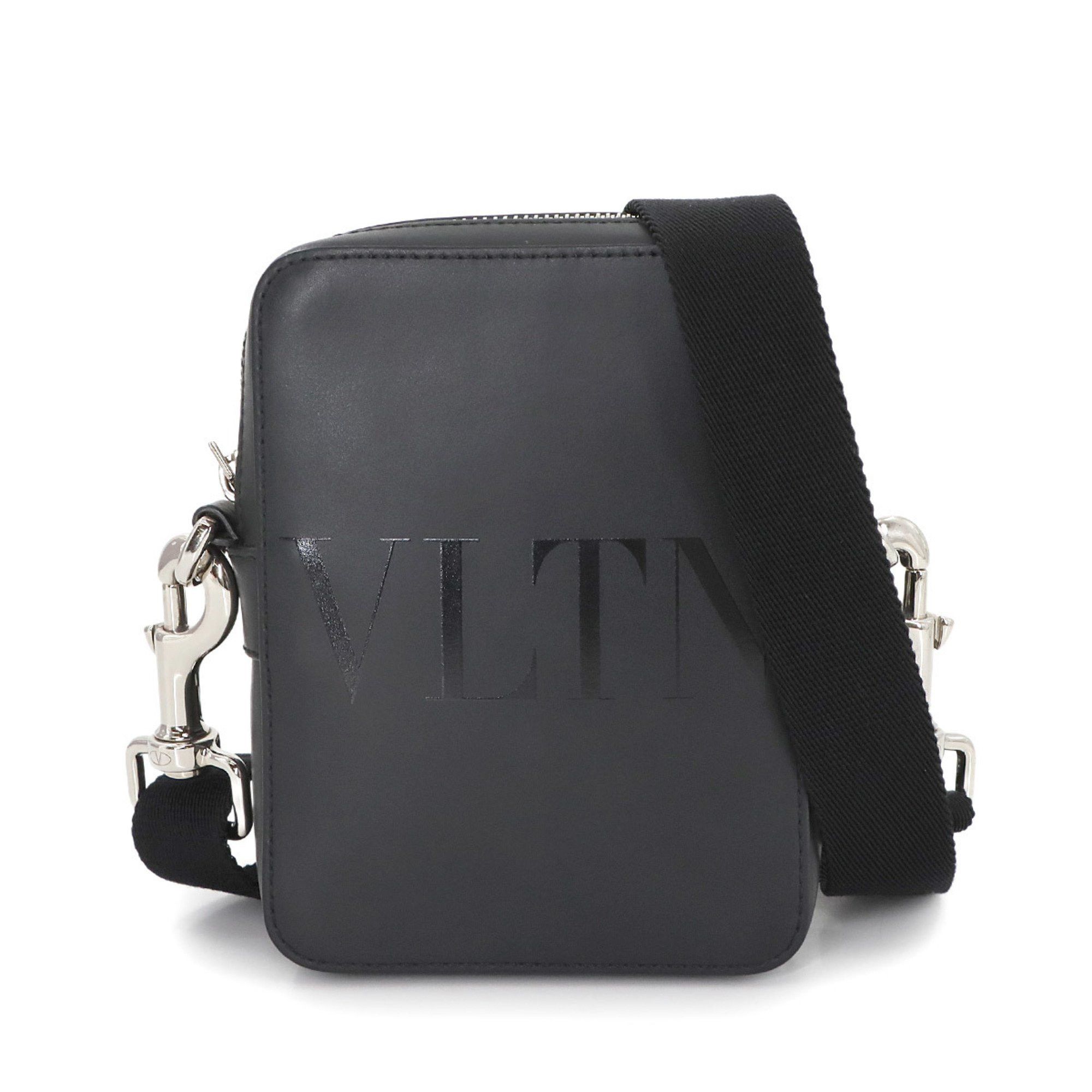 Valentino Garavani Vltn Mini Shoulder Bag Leather Black Xy2B0943Gui Silver Hardware, Women's